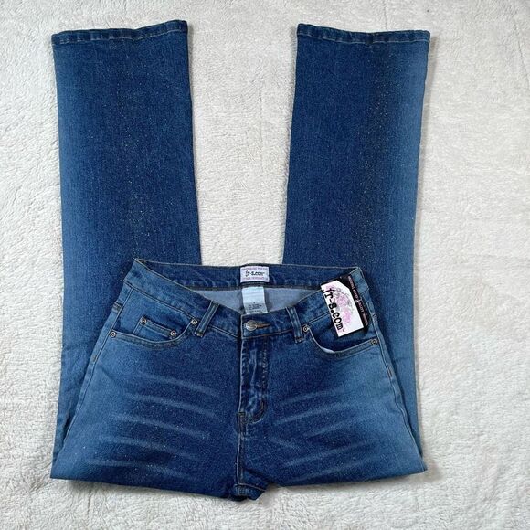 Vintage Y2K Cyber Generation Glitter Bootcut Flare Jeans - Picture 2 of 9